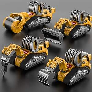 EPT Logo personnalisé 4 en 1 Camion en métal moulé sous pression Machines <span class=keywords><strong>de</strong></span> construction Véhicules <span class=keywords><strong>de</strong></span> <span class=keywords><strong>chantier</strong></span> Voiture Ensemble <span class=keywords><strong>de</strong></span> jouets à friction pour enfants - Product Image 1