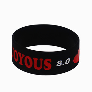 Bracelet en silicone Joyeux Saint-Valentin 8,0 mm, étanche, pour couple, décoration, bracelet rond en caoutchouc - Product Image 4