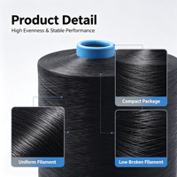 Fil de polyester DTY 100D 48F NIM AA de qualité supérieure, haute résistance pour le tricotage et le tissage