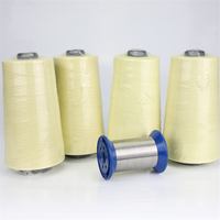 Isı koruma yorgan için süper yüksek sıcaklık dayanımı Aramid paslanmaz çelik tel dikiş ipliği
