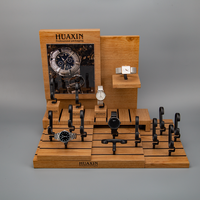 Matériel d'exposition en bois de qualité supérieure avec logo personnalisé Kit de meubles Clipper Support de luxe Rangement pour montres-bracelets Affichage