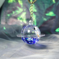 Cadeaux originaux Mini porte-clés astronaute 3D Porte-clés vaisseau spatial liquide Porte-clés mystérieux Espace Aqua Huile