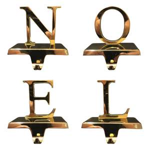 Latest Design Hot Selling Aluminium NOEL WORDS <b>Stocking</b> <b>Holder</b> for Home Decor - Product Image 6