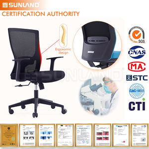 Chaise tournante de direction personnalisée certifiée, chaise d'ordinateur en métal et tissu à conception pivotante en maille pour le bureau - Product Image 3