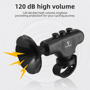 Klaxon de vélo électrique rechargeable par USB, 120 dB, 4 modes sonores, étanche IPX4, alarme de sécurité pour guidon, pour VTT et cyclisme sur route - Product Image 4