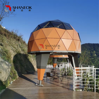Dôme géodésique commercial, Cabine étoile, Pod de glamping, Villa hôtelière de luxe, Conception chinoise, Étanche, Écologique, Préfabriqué en aluminium
