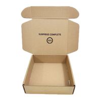 Boîte d'emballage en carton ondulé kraft recyclé pliable avec logo personnalisé, carton brun, carton d'expédition pour chaussettes, pour l'envoi postal