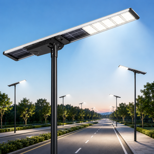 All in One Integrated Solar <b>LED</b> Street <b>Light</b> 30W 40W 60W 90W 150W <b>Motion</b> <b>Sensor</b> IP66 Waterproof StreetLamp LCS-XY-64 3030 High E - Product Image 1