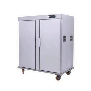 Carrito de Comedor Eléctrico Rectangular Aislado de Acero Inoxidable Comercial Duradero Zunke con Ruedas, para Restaurantes y Cafeterías - Product Image 2