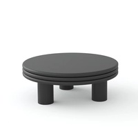 Table basse ronde de vente chaude meubles de salon table basse moderne noire et blanche pour le salon