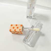Contenants carrés en plastique de 6 ml pour huile à lèvres et gloss, avec grand applicateur, impression 3D, marque privée