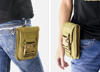 Porte-téléphone de sport multifonctionnel en tissu Oxford 800D camouflage pour activités de plein air, ceinture de chasse, pochette portefeuille pour téléphone