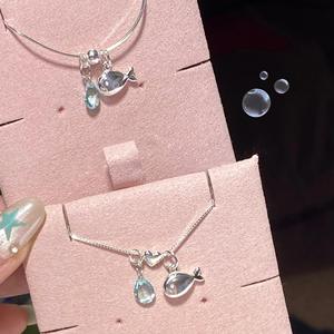 Collier pendentif en argent sterling S925 exquis, compact, en forme d'étoile tridimensionnelle, fleur de prunier, pendentifs fins en forme de cœur, breloques - Product Image 1