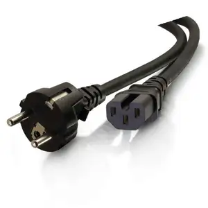 Cable de alimentación certificado TUV 10A 250V ~ EU IEC C15 para equipos industriales de electrodomésticos 3G0.75mm2 10A 250V ~ IEC EU C15 Cable de alimentación