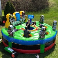 Jeu gonflable commercial de Whack-a-Mole pour adultes et enfants, jeu de fête interactif avec personnages de dessins animés et marteau