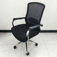 Chaise de bureau ergonomique respirante en maille de haute qualité avec soutien lombaire, chaise pour personnel, chaise d'ordinateur pour usage domestique