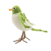 Porte-clés et breloque de sac personnalisés faits main au crochet, accessoire amigurumi, jouet en peluche doux et mignon en forme d'oiseau Sika de dessin animé