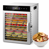 800W Commerciële 12-laags RVS Appel Fruit Groente Industriële Voedsel Dehydrator