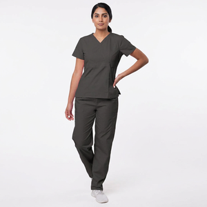 Uniformes Médicos de Alta Calidad OEM, Conjuntos de Pantalones Deportivos Unisex de Satén para Doctores, Uniformes de Enfermería Elásticos para Hospital, Tallas Grandes, Personalizables - Product Image 1