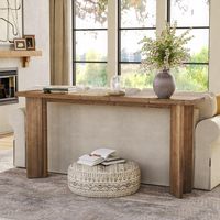 Table console en bois massif, table de canapé étroite et longue de 70.9 pouces derrière le canapé, table d'entrée de ferme pour salon, couloir
