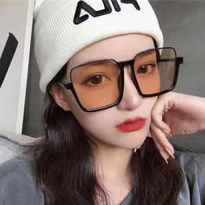 แว่นกันแดดทรงสี่เหลี่ยมครึ่งกรอบ UV400 ป้องกันแสงสีฟ้า สำหรับผู้ใหญ่ สไตล์ unisex - Product Image 3