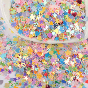 Nuevo Polvo de Lentejuelas Iridiscentes de PVC con Cuentas Mixtas para Decoración de <span class=keywords><strong>Uñas</strong></span>, para Manualidades DIY de Luna <span class=keywords><strong>y</strong></span> Estrellas - Product Image 4
