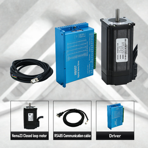 มอเตอร์เซอร์โวไฮบริดสเต็ปแบบวงปิด Nema23 2Nm 3Nm 2.5Nm D = 8mm NEMA 23สเต็ปเปอร์มอเตอร์ HBS57H ไดรฟ์ SL57D HBS57 CNC - Product Image 3