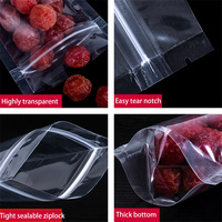 Sacs en plastique transparents personnalisés avec fermeture éclair, sacs Mylar à fermeture éclair, sachets d'emballage alimentaire pour épices et poudres, vente en gros