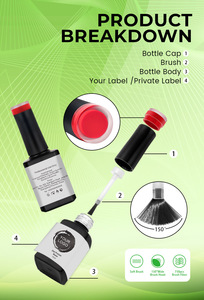 Capa Superior de Gel sin Limpieza con Efecto de Gotas de Agua de Colores, Libre de HEMA y TPO, Capa Superior Maravillosa de Larga Duración, Marca Privada - Product Image 6