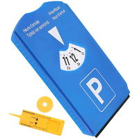 Accessoires de voiture minuterie de stationnement Euro plastique automatique voiture disque de stationnement bleu avec 3 pièces de monnaie d'achat horloge de stationnement