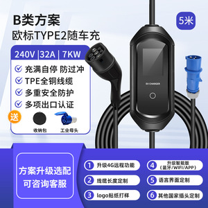 เครื่องชาร์จรถยนต์ไฟฟ้าแบบพกพา Dropshipping Shopify Type 2 16A 3.5Kw สำหรับใช้ในบ้านและการเดินทาง - Product Image 6