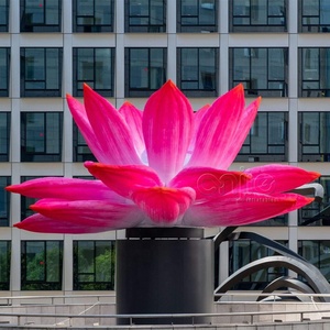 รูปปั้นดอกบัวเป่าลมขนาดยักษ์<span class=keywords><strong>เปิด</strong></span>และปิดเคลื่อนย้ายได้สำหรับสระว่ายน้ำ - Product Image 2