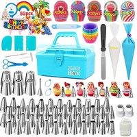 Ensemble de 284 pièces de fournitures de décoration de gâteaux faciles à utiliser, comprenant des moules à gâteaux et un moule à ressort pour les débutants et les amateurs de gâteaux