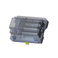 Fuente de alimentación ininterrumpida de riel Din 7U con soporte de batería de iones de litio 18650/40W Seguridad CCTV Power