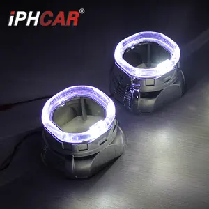 IPHCAR Lampu Depan Mobil Pabrik G261S HID Bixenon Lensa Proyektor dengan Mata Malaikat LED untuk Proyektor Lensa Mobil Apa Pun
