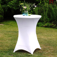 Table de Bar Pliante Ronde de Cocktail Haute Blanche en Plastique de 81 cm (32 Pouces) pour Événements et Fêtes - Vente en Gros