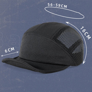 Gorra de béisbol plegable de secado rápido, transpirable, con visera de malla, de nailon, para deporte y sol, con logotipo personalizado, bajo MOQ - Product Image 1