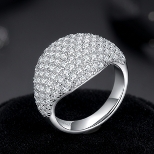 2.61CTW Rose Gold Plated 925 Sterling Silver Luxury Moissanite <b>Ring</b> with Pave Setting Trendy Engagement Wedding Band - Product Image 4