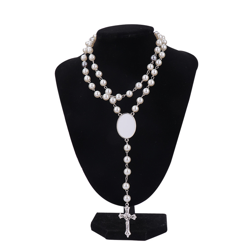 Collier chapelet à transfert thermique blanc sx052-wh