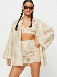 Nuevo diseño <span class=keywords><strong>de</strong></span> pijama <span class=keywords><strong>de</strong></span> lino y algodón para mujer, ropa <span class=keywords><strong>de</strong></span> dormir, conjunto <span class=keywords><strong>de</strong></span> pijamas tejidos <span class=keywords><strong>de</strong></span> lino - Product Image 2