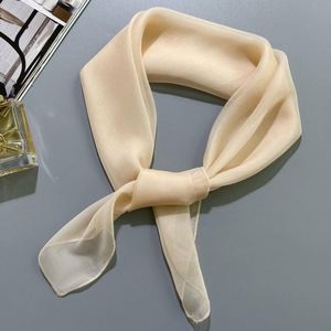 Square Women's Lightweight Neck Neckerchief Premium Feel Mommy Short <b>Wrap</b> 100% Mulberry Silk Scarf for Autumn/Winter - Product Image 3