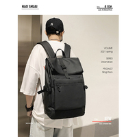 Sac à dos pour ordinateur portable en nylon noir avec logo personnalisé, durable, imperméable, sacs d'école pour étudiants, style unisexe, design tendance