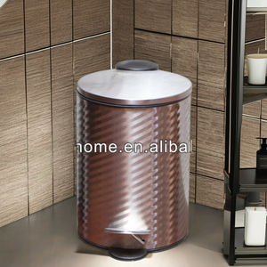 Nuevo producto Juego de baño de acero inoxidable brillante que incluye cubo de basura y cepillo de inodoro - Product Image 3