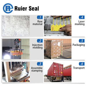 Rep218 biểu tượng tùy chỉnh laser mã vạch kéo chặt chẽ container an ninh Nhựa Khóa Con dấu tự khóa nhựa an toàn con dấu - Product Image 5