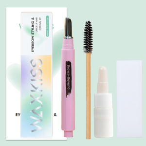 Kit di cera per la depilazione vegana con etichetta privata con Design a penna Kit di cera depilatoria per lo Styling delle sopracciglia e la depilazione del labbro superiore - Product Image 1