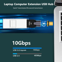 Grosir Pabrik USB A 3.1 perempuan Ke magnetik Tipe C laki-laki 10Gbps adaptor data cepat penutup OTG
