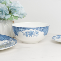 Vaisselle en porcelaine, or royal, ensemble de 5 pièces, chargeur à bords, pour fête et mariage