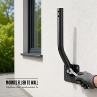 Poteau de montage d'antenne réglable WM-032D Starlink-Support de tuyau en J universel pour antenne et station météo