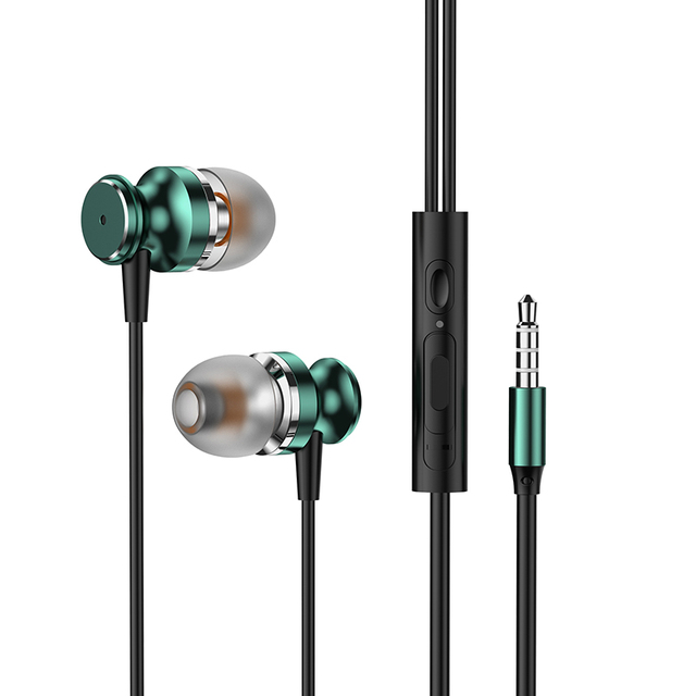 T609 Model In-ear Headphone 1.2M Cable Wired Earbuds Microphone Bass Stereo 3.5mm Wired Headphones
