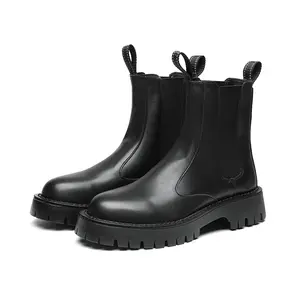 Chukka Boots kulit desainer untuk pria, sepatu bot Martin modis 2022